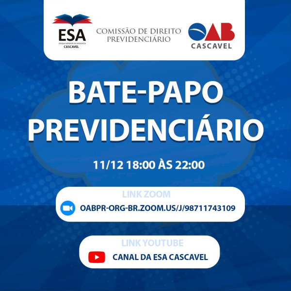 BATE-PAPO PREVIDENCIÁRIO