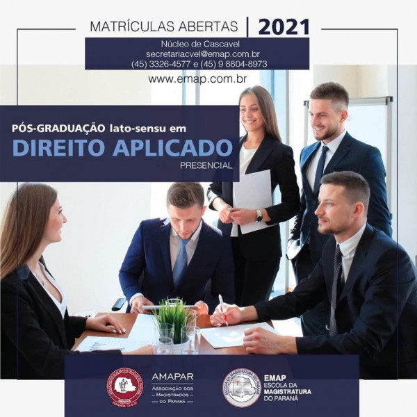 INSCRIÇÕES ABERTAS PÓS-GRADUAÇÃO EMAP - DESCONTO PARA ADVOGADOS