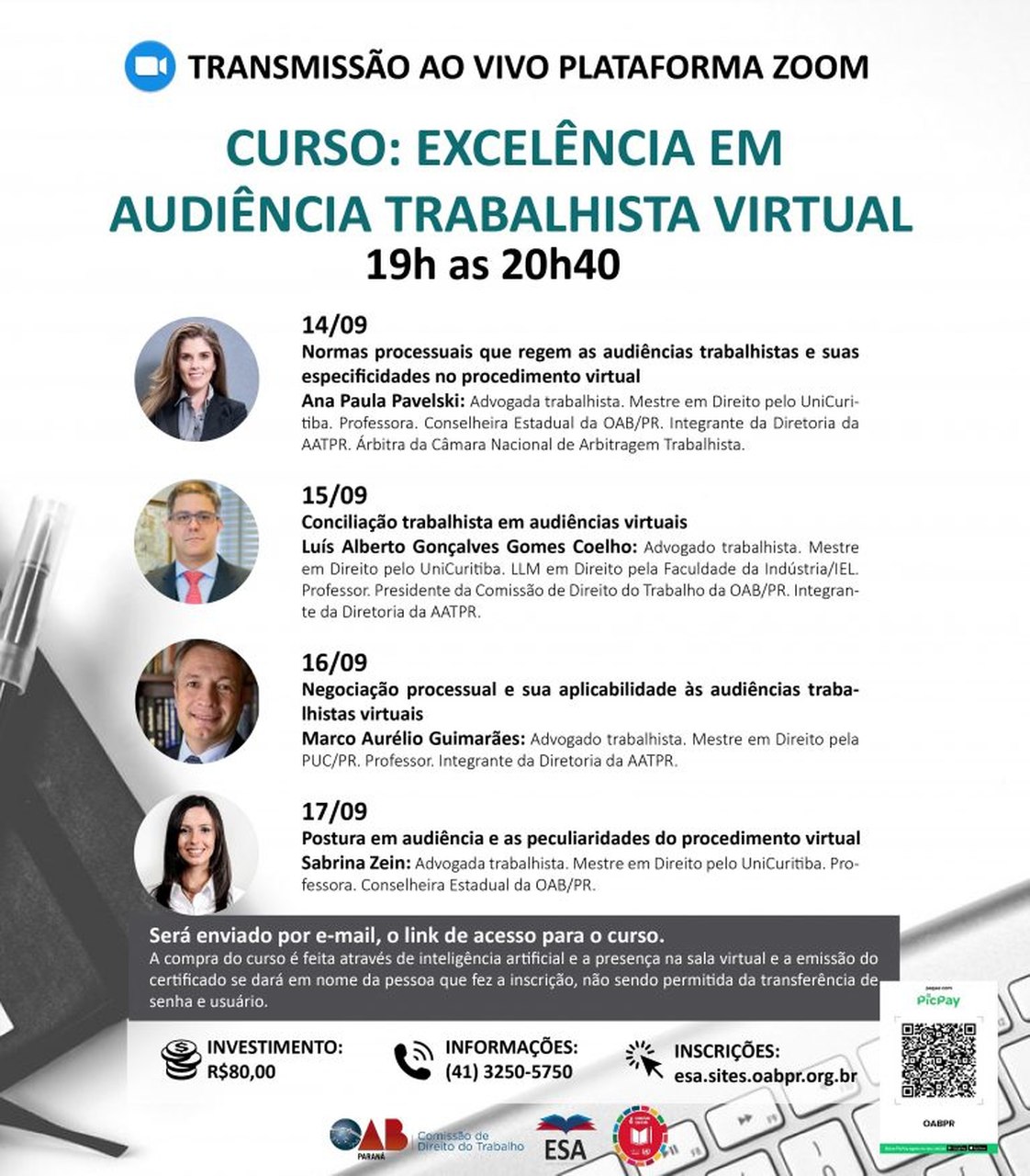 CURSO: EXCELÊNCIA EM AUDIÊNCIA TRABALHISTA VIRTUAL