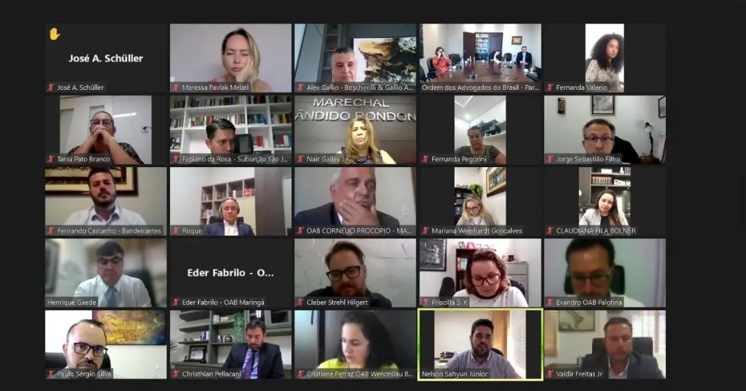 Presidente da OAB Cascavel participa de reunião virtual com colegas presidentes de Subseções da OAB Paraná