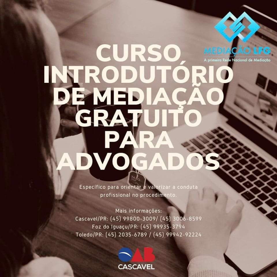 Curso Introdutório de Mediação Gratuito para Advogados