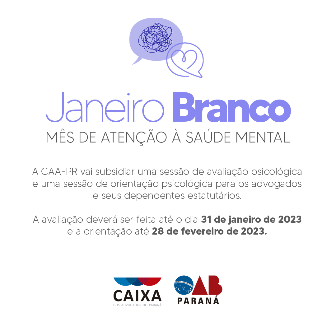 Saúde mental dos advogados e familiares é foco da primeira campanha de 2023