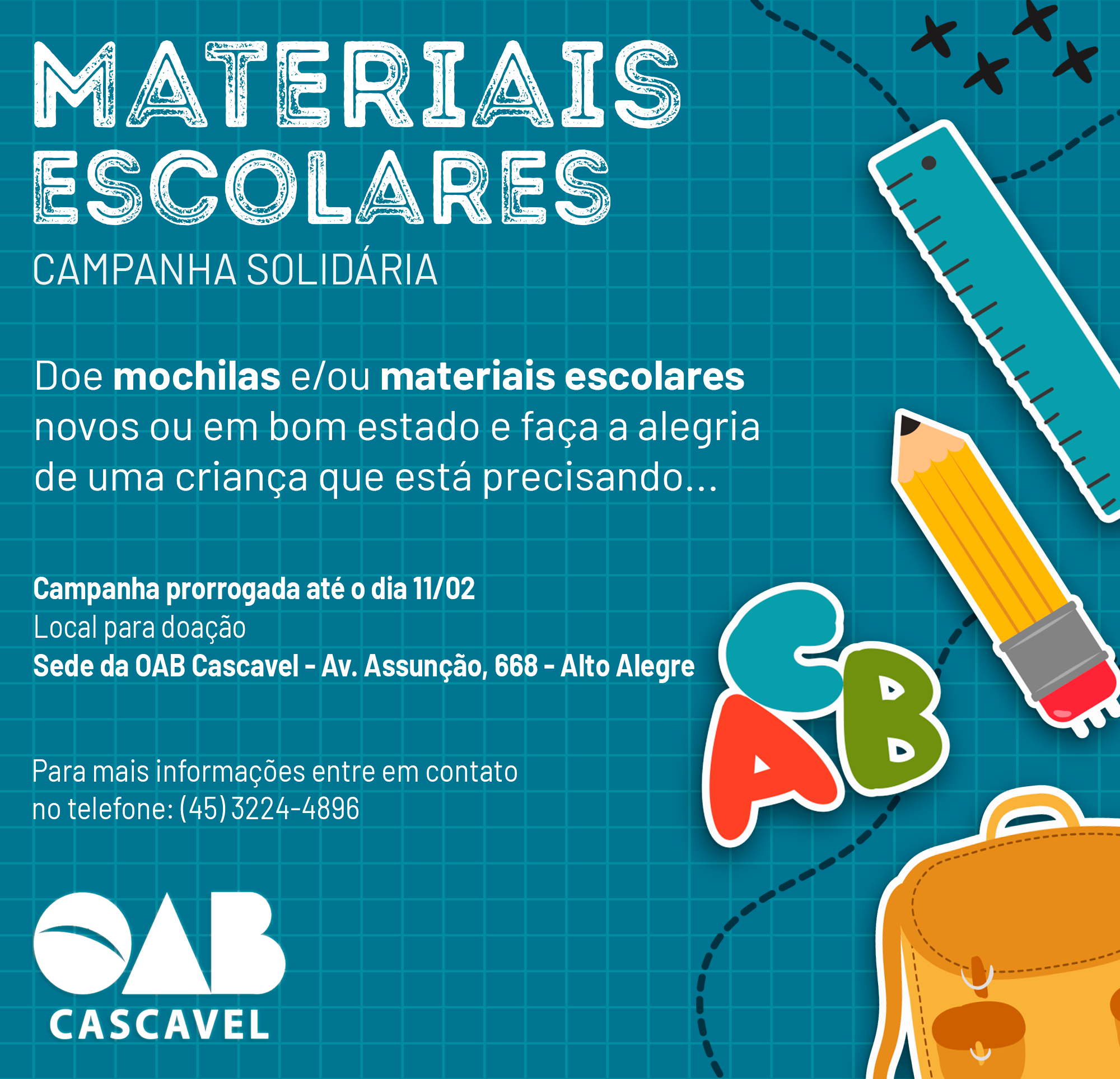Campanha Solidária - Materiais Escolares